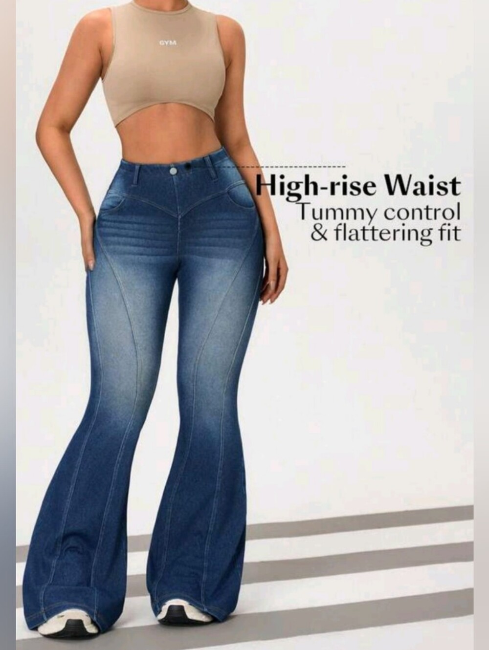 Bell Bottom Pull Up Super Stretchy Bottoms NEW Medium-Tall